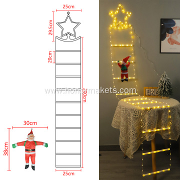 Christmas Decoration LED Ladder Lights with Santa Claus